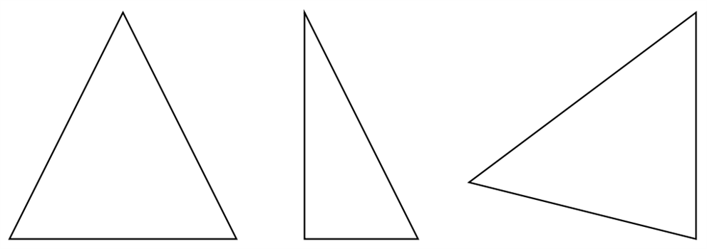 Geometriska Former - Månghörning trianglar