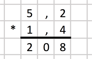 Multiplikation med decimaltal - 5,2x1,4 - Bild 3